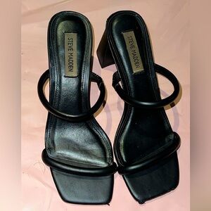 Steve Madden Black Strappy Heels